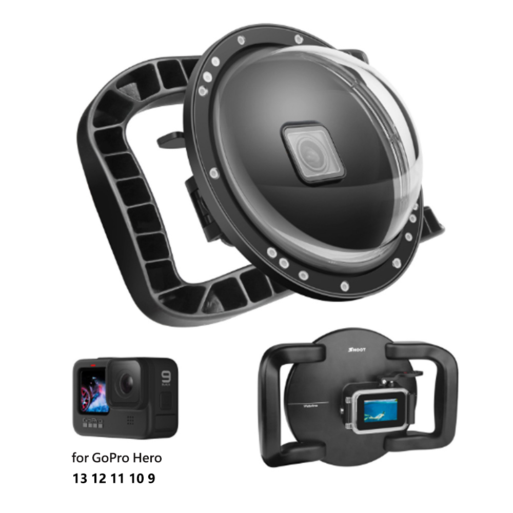 Fishing Boat Cover - ใต้น้ําดําน้ําโดมพอร์ตสําหรับ GoPro Hero 13/12/11/10/9 กล้องกีฬาอุปกรณ์เสริม Dual
