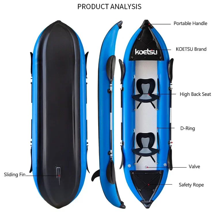KOETSU 1-2 คน Inflatable PVC K - Fishing Boat Oar บทวิจารณ์และราคา
